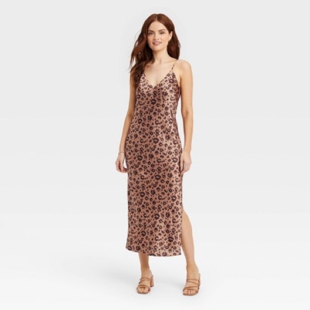 a new day Leopard Print Midi Slip Dress 🐆👗